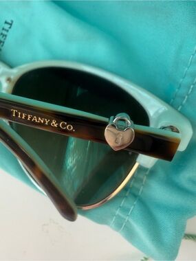 Tiffany & Co. Heart Lock Sunglasses - Turtoise Frames Cats EyeTiffany Blue Trim